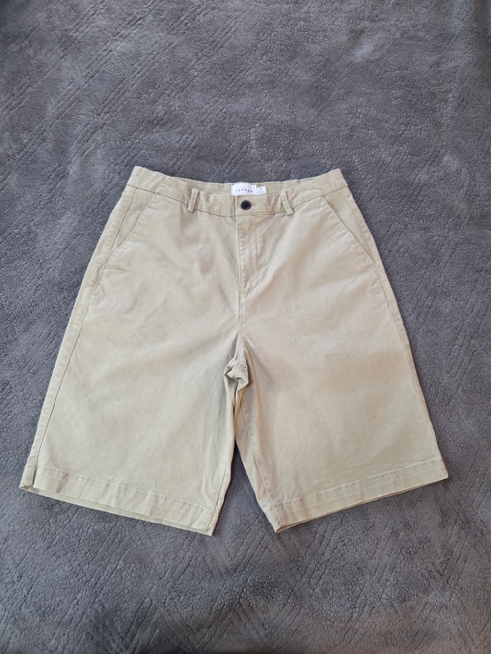 Topman Men’s Khaki Chino Shorts - Slim Fit F103860